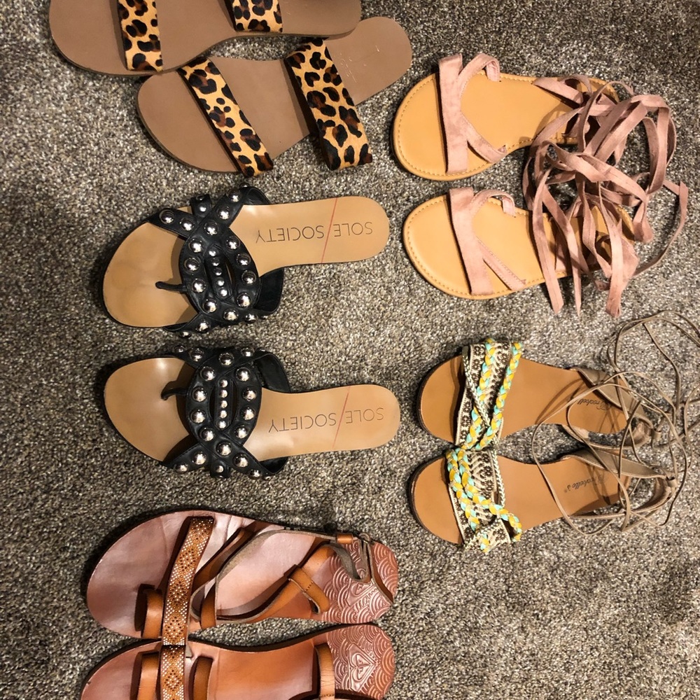 Amazing size 7 sandal lot